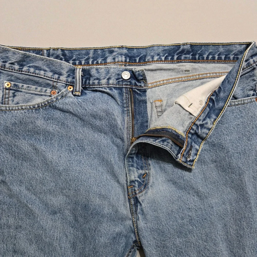 Levi's 505 Regular Fit Jeans 42x29 Blue Straight Leg Denim‎ 00505-4891